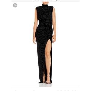 Ronny Kobo Mariana Studded Velvet Gown